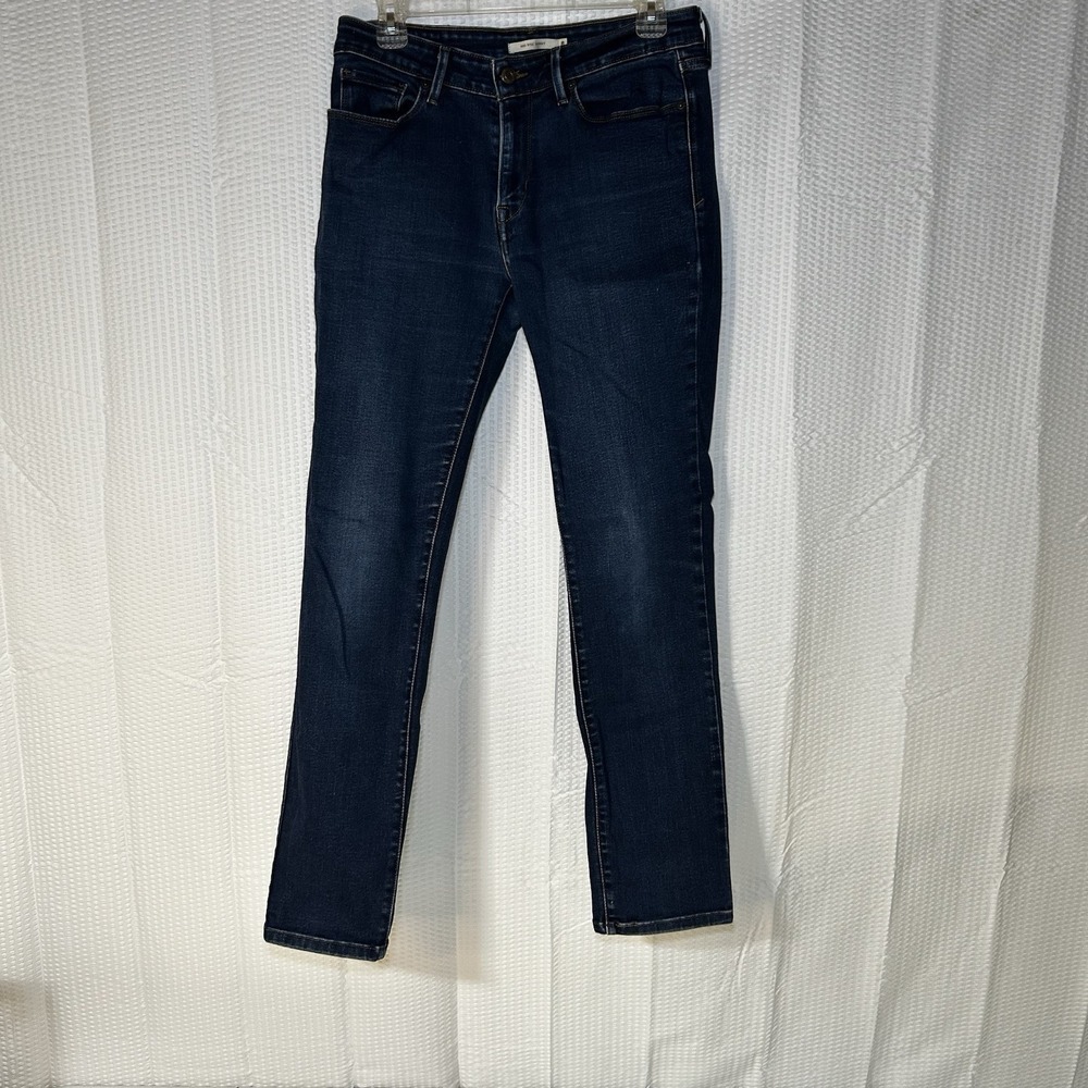 Levi Strauss Skinny Stretch Jeans Womens 8 Blue Denim Mid Rise Zip Fly